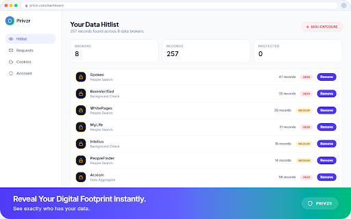 Privzr Inbox Scanner :: Scans locally which companies reach your inbox — Gmail, Outlook and Yahoo, fully automated. No emails leave your device.