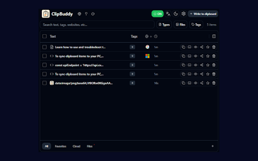 ClipBuddy - Clipboard History Manager (Fast, Secure & Reliable) :: Secure clipboard history manager. Track, search, paste with tags, folders, shortcuts, and sensitive data protection.