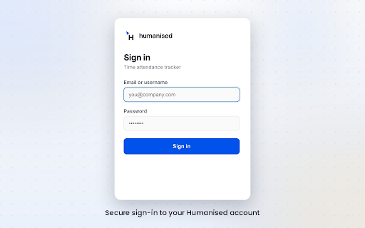 Humanised :: Time attendance tracker for Humanised payroll