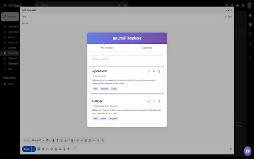 Email Templates Manager :: Gerencie e insira templates de emails com variáveis personalizáveis