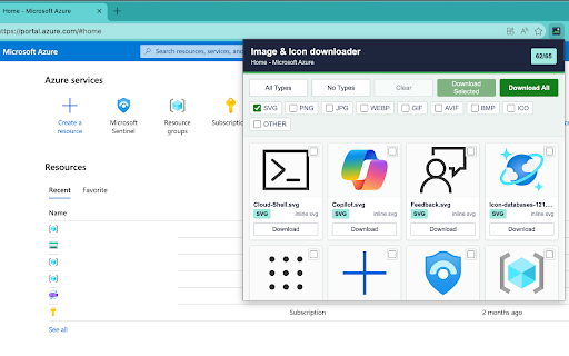 Image & Icon downloader :: Find, preview, filter, and download images and icons from any page — including faithfully rebuilt inline SVG icons.
