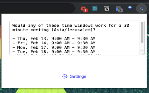 Availability Slots :: Generate availability slots from your calendar for easy sharing
