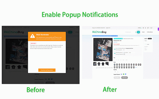 AllChinaBuy Pop Up Risk Remover & Link Converter :: Automatically Remove Pop Up Risk Reminder, converts shopping links from Reddit, Yupoo, Youtube, and Discord to AllChinaBuy Link.