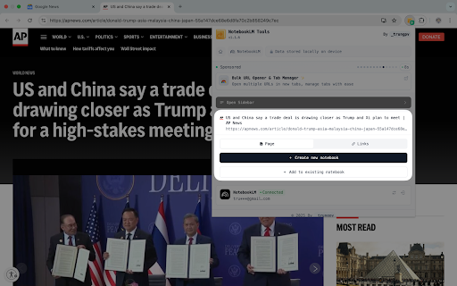 NotebookLM Tools :: Browser extension for NotebookLM productivity tools and utilities.