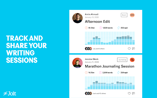 Jolt - Track and Share Your Writing Progress :: Join a community of writers tracking and sharing their writing progress on Jolt.