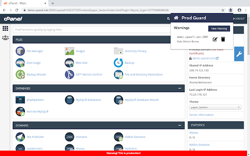 Prod Guard :: Warns you when you are connected to production. Never accidentally make changes to production.