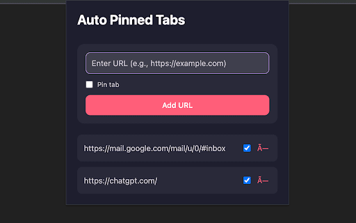 Auto Pinned Tabs :: Automatically open and pin tabs on Chrome startup