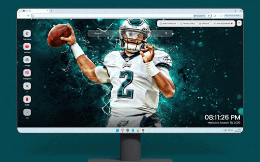 Jalen Hurts Wallpaper :: Celebrate Jalen Hurts with a stunning wallpaper showcasing his skills and Eagles pride.