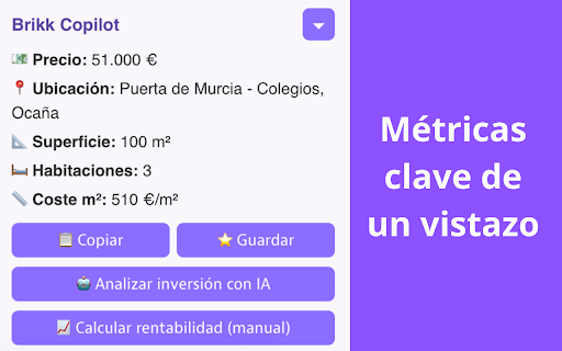 Brikk Copilot :: Tu co-piloto con IA para analizar inversiones inmobiliarias en Idealista.