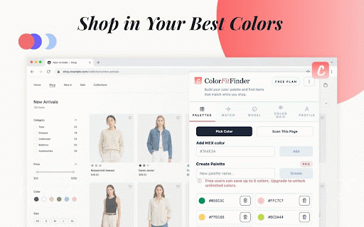 ColorFitFinder: Shop Your Colors :: Save color palettes and find clothing that matches your colors while you shop online.