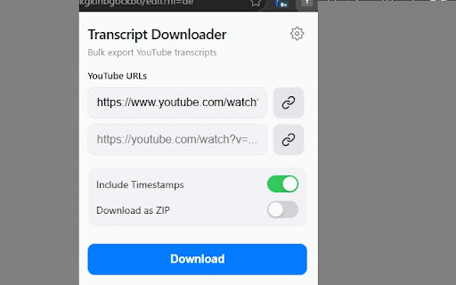 YouTube Transcript Bulk Downloader :: Bulk download YouTube transcripts easily with an elegant interface.