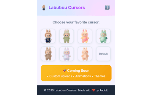 Labubuu Cursor :: Change your cursor to a cute Labubuu toy!