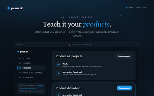 Penn AI | Market your product on X, in your voice :: A human-in-the-loop X reply copilot that drafts replies and posts in your voice, using your context only when relevant.