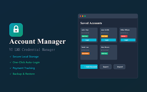 VULMS Account Manager :: VULMS Account manager with auto-login, invoices, services & fee tracking