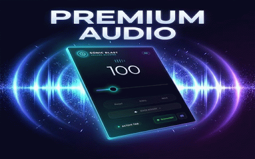 Sonic Blast - Volume Booster :: Premium Volume Booster with Bass Boost. Increase audio up to 600% on any tab with crystal clear sound quality.