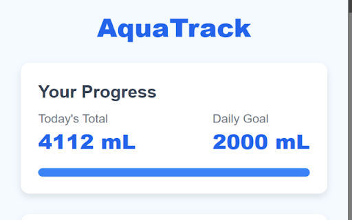 AquaTrack :: Track your daily water intake and set reminders to stay hydrated throughout the day.