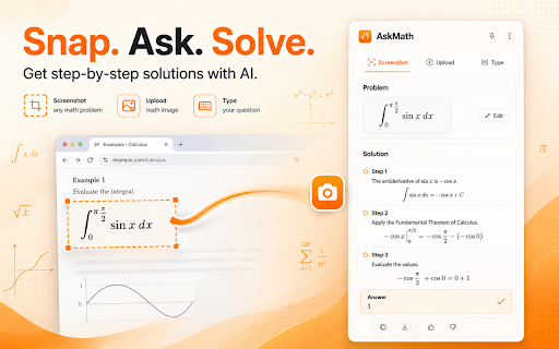AskMath - Pearson Answers & Homework Helper :: Your AI Math Solver & Homework Learning Assistant. Screenshot any math problem for instant, step-by-step answers in your browser.
