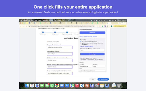 AutoFill Jobs — AI Application Autofill for Workday, Greenhouse & Lever :: Fill job applications in one click on Workday, Greenhouse, Lever, iCIMS, ADP & more. Optional AI answers for open-ended questions.