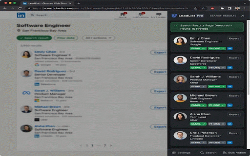 LeadList – LinkedIn Email & Phone Scraper :: Extract verified emails and phone numbers from LinkedIn profiles, search results, and company pages instantly.