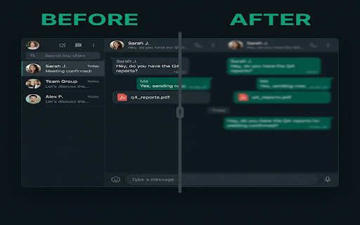 WhatsApp Privacy Blur - Blur & Hide Chat Info :: Hide chat text, contact names, profile photos & media. Lock your WhatsApp screen with a PIN for privacy in public spaces.