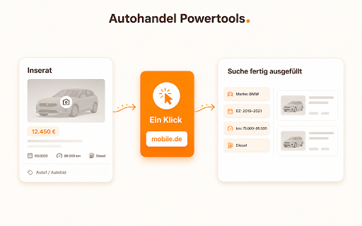Autohandel Powertools :: Fahrzeugdaten zwischen Auto1, Autobid und mobile.de verbinden.