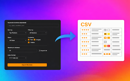 Amazon Reviews Scraper :: Use Amazon reviews scraper to extract, export and download product reviews. Easy extractor and exporter to CSV.