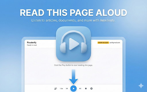 Readerify :: Read web pages aloud with advanced TTS.