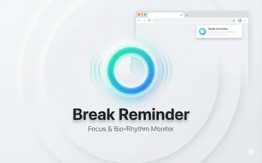 Break Reminder :: Don't just track time; protect your energy. A bio-rhythm monitor that helps you recharge with breathing exercises and avoid burnout.