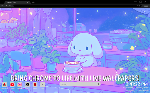 Cinnamoroll Cozy Cafe Latte Night Kawaii Live Wallpaper :: Experience Cinnamoroll Cozy Cafe Latte Night Live Wallpaper, filled with warm kawaii vibes and soft night café aesthetics.