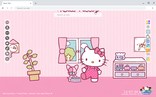 Sanrio Hello Kitty Cute Pink Playroom Live Wallpaper :: Transform your new tab into a cute pink playroom with Hello Kitty, featuring charming live HD wallpapers that bring joy to your...