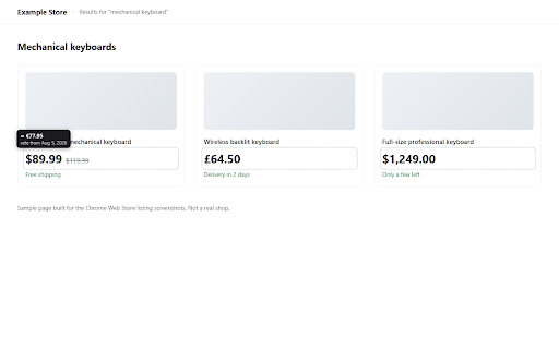 Currency Converter Tooltip :: Pasa el ratón sobre un precio y verás su equivalente en tu divisa. Nunca altera la página ni sustituye el precio original.