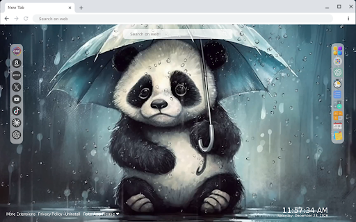 Sad Panda Live Wallpaper :: Transform your new tab with calming HD live wallpapers of cute pandas, bringing serenity and joy to your browsing experience.
