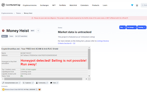 CryptoSmartAss :: Analyze BSC Tokens whether there are SCAM! A free CryptoSmartAss.net service