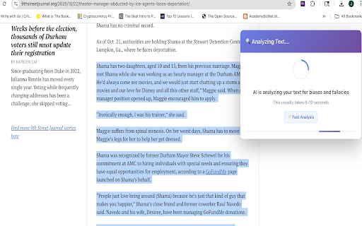 Fallacy Detector :: AI-powered detection of logical fallacies and cognitive biases in articles