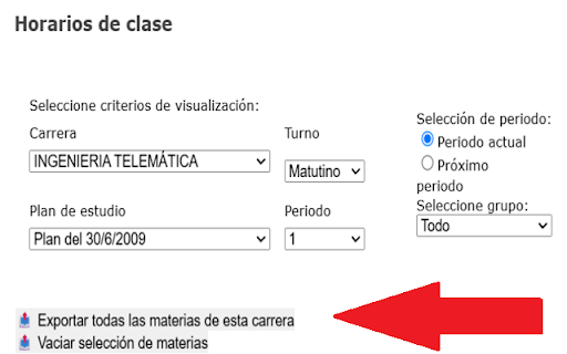 Cahuitl Orariux (IPN SAES) :: Extensión para la página de generación de horarios del IPN SAES: Cahuitl Orariux
