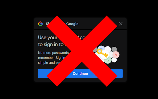 Hide Google Sign-Ins :: Hides Sign in with Google iframes