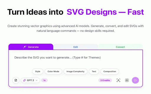 SVGMaker - Edit & Convert Images to SVG :: Edit and convert any image to SVG directly from your browser. Pick images from any page or upload your own. Powered by SVGMaker.io