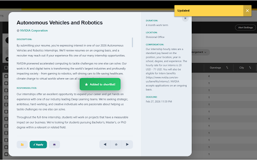 WaterlooActuallyWorks :: Make WaterlooWorks actually work - with navigation, shortlisting, key info highlights, and more.