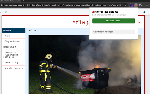 Canvas PDF Exporter :: Exporteer Canvas e-learning pagina's naar PDF