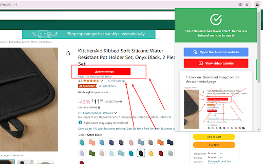 Export all Amazon images to Zip :: Amazon product images can be downloaded in one click, freeing cross-border sellers from the tedious manual saving. It supports…