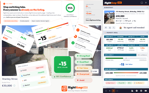 RightAmp: Smarter Property Research & Intelligence :: Instant property intelligence and deal scoring on every Rightmove listing. For buyers, investors, sourcers and agents.