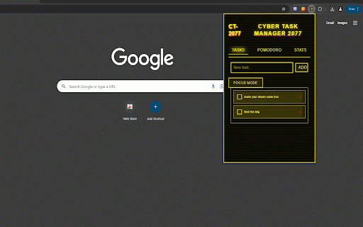Cyber Task Manager 2077 :: Une extension simple pour gérer vos tâches quotidiennes dans un style cyberpunk