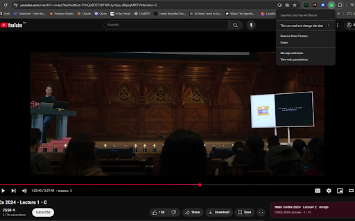 Seamless YouTube Ad Blocker :: Blocks YouTube pre-roll, mid-roll, post-roll, overlays, sidebar, and sponsored results. No tracking.