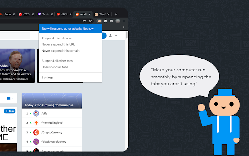 The Great Suspender Reloaded (2025 Safe Edition) :: Make your computer run smoothly by suspending the tabs you aren't using