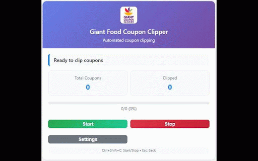 Giant & Stop & Shop Coupon Clicker :: Automatically clips all coupons on Giant Food and Stop & Shop's coupon pages with advanced features and settings.
