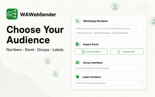 Bulk Sender for WhatsApp – WA Sender & Blast Tool :: WhatsApp Bulk Message Sender extension. Send WhatsApp messages in bulk without saving numbers as contacts.