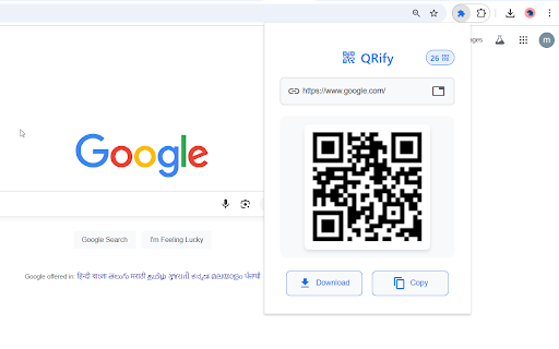 QRify :: Generate QR codes for web pages and custom URLs