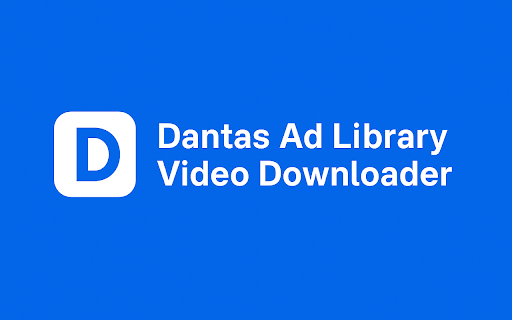 Dantas Ad Library Downloader :: This extension allows you to download videos from the Ad Library.