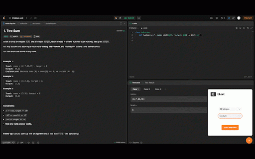 ELeet :: Turn any LeetCode question into a technical interview