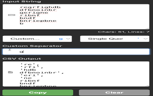 String to CSV converter :: Converts String into CSV